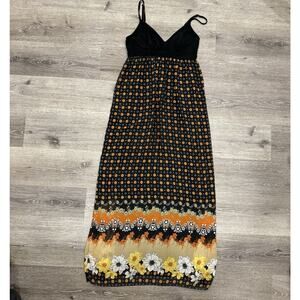 La Belle Vintage Summer Midi/Maxi Dress Size 13 Floral Lined Y2K Bloomcore Light